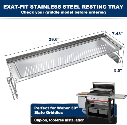 Griddle Warming Rack for Weber 30 inch Slate Griddles, 304 Stainless Steel - Image 2
