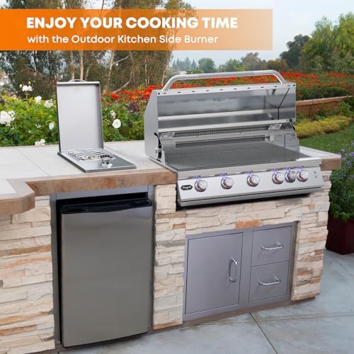 Stanbroil Built-In Single Side Burner for Outdoor Kitchen, Natural Gas - Image 7