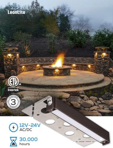 LEONLITE 8-Pack 7 Inch LED Hardscape Lighting, 3W/4W/5W, 2700K Soft White - Image 5