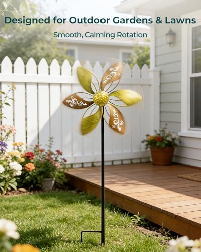 Metal Wind Spinner for Yard, 37" Kinetic Garden Decor - Image 2