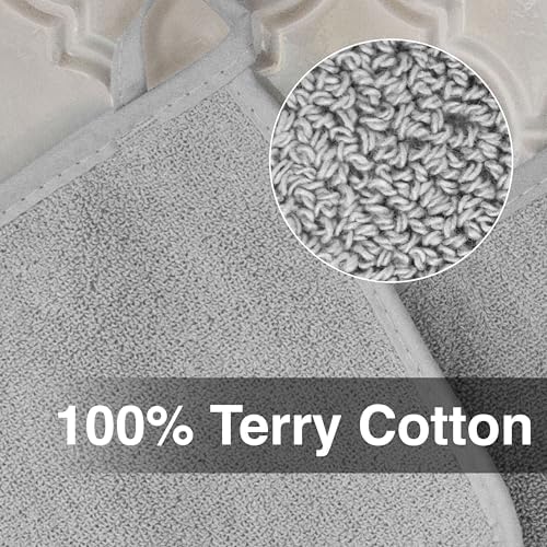 RITZ Terry Potholder & Hot Pad: Unparalleled Heat Resistant, Durable 100% Cotton – Ergonomically Designed for Optimal Grip – Easy-Care Machine Washable – 2-Pack, Titanium - Image 2