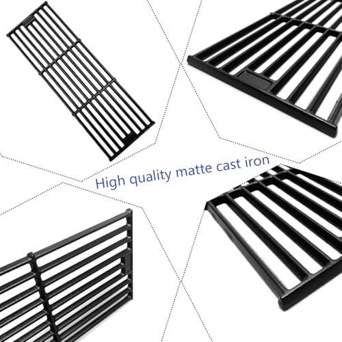19-3/4" Cast Iron 4 Cooking Grates Replacement for Chargriller 2121, 2123, 2222, 2828, 3001, 3008, 3030, 3072, 3232, 3725, 4000, 4001, 4008, 4208, 5050, 5072, 5252, 9020 King Griller 3008, 5252 Grill - Image 5