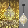 Hapjoy Hanging Solar Lights Outdoor Garden Decor Solar Lantern Waterproof Plastic Moroccan Outdoor Decorations for Patio Pathway Yard Backyard Garden Decorative (2, White) by Hapjoy
