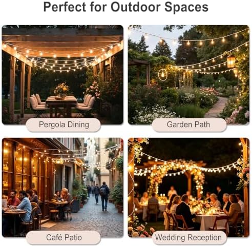 Outdoor-String-Lights with Remote 53FT Waterproof lights for Outside Patio - Image 4