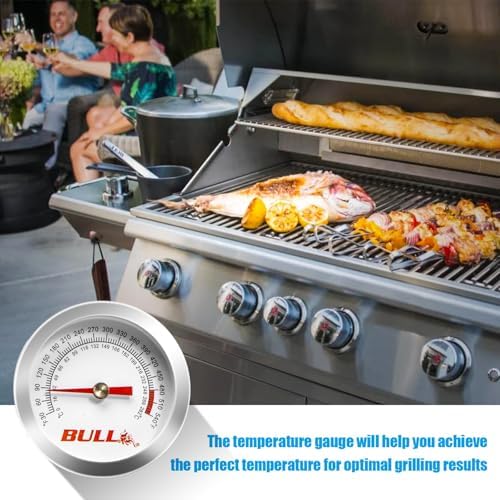 2.5" BBQ Grill Thermometer Replacement for Most Bull Grills Parts, Outdoor Grill Small Temperature Gauge for Bull Grill Accessories - Image 6