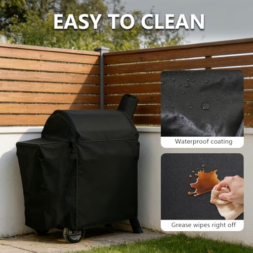Grill Cover for recteq Flagship 1100,RT-700 RT-1250 RT-680 Wood Pellet Grill Cover | Full Length Heavy-Duty Premium Pellet Grill Cover for All-Weather Protection,Suitable for RT-700 RT-1250 RT-680 - Image 4