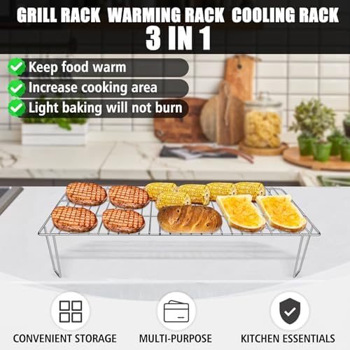 22-Inch 304 Stainless Steel Warming Rack for GMG Daniel Boone and Ledge - Image 4