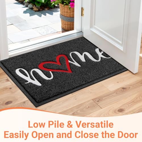 StepLively Door Mat Indoor Outdoor Welcome Mat for Entrance, 30x17.5 Black - Image 6