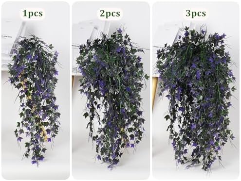 RECUTMS Artificial Ivy Vine Fake Hanging Plants Plastic Trailing Greenery - Image 3