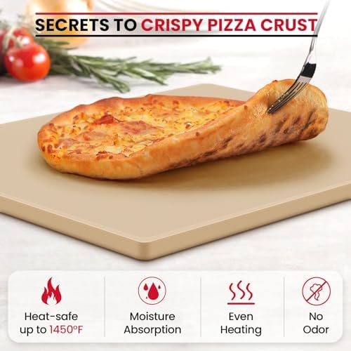 Unicook 20 x 16 Inch Extra Large Pizza Stone for Oven and Grill, 15.8 Lbs - Image 5