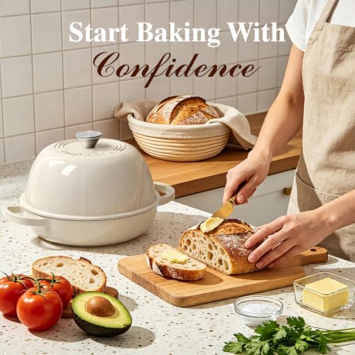 Umite Chef 6QT Enameled Cast Iron Dutch Oven for Bread Baking - Image 5