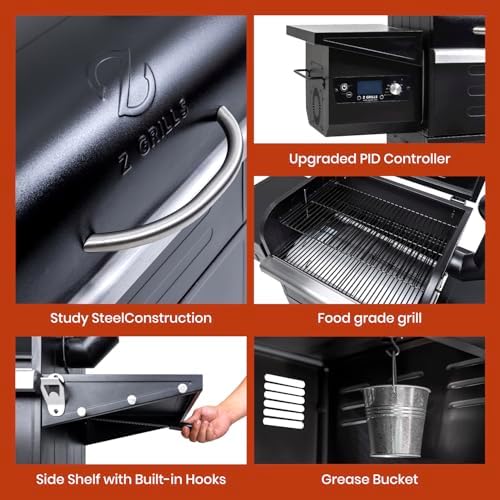 Z GRILLS Pellet Grill 572 Sq In Wood Pellet Smoker PID 3.0 Controller 600D2 - Image 4