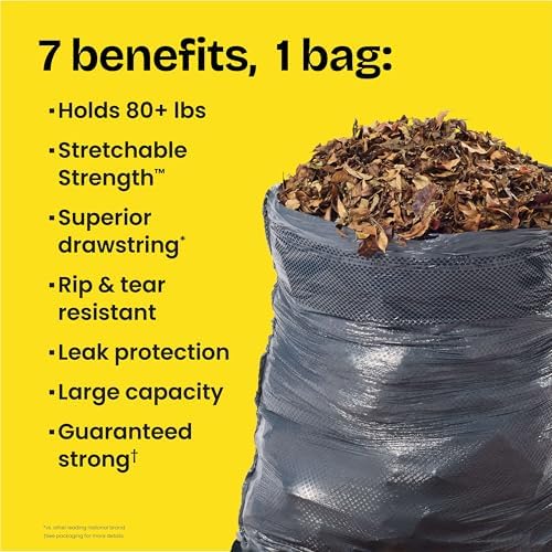 Glad Large 30 Gallon Trash Bags, Clorox Mountain Air Heavy Duty Garbage Bags, Forceflex with Drawstring, 25 Count (Packaging May Vary) - Image 2