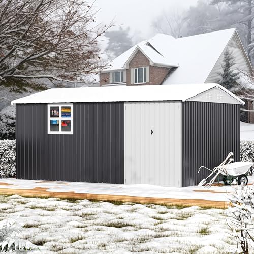 AirWire 14x10 FT Outdoor Metal Storage Shed with Window - Image 6