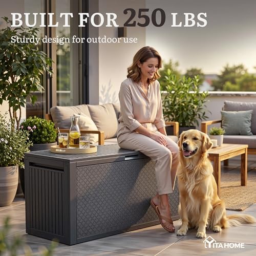YITAHOME 95 Gallon Large Outdoor Deck Box - Image 4