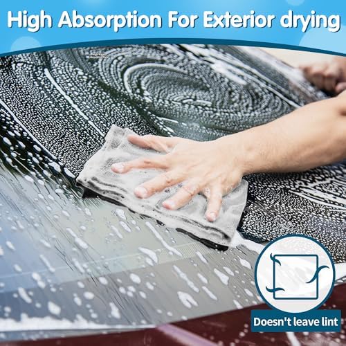 FIXSMITH Shop Towels, Pack of 100, Grey Microfiber Cleaning Cloth Bulk, Microfiber Towels for Cars, All-Purpose Absorbent Cleaning Rags, Dust Cloth for Automotive, Mechanic, Garage, 11.5 x 11.5 inch - Image 5