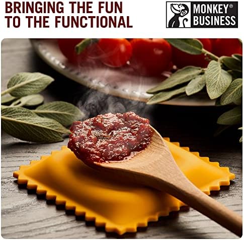 The Original Ravioli-Shaped Spoon Rest | Spoon Rest for Kitchen Counter | Cool and Cute Kitchen Accessories | from a Collection of Different Pasta-Shaped Unique Kitchen Gadgets | by Monkey Business - Image 3