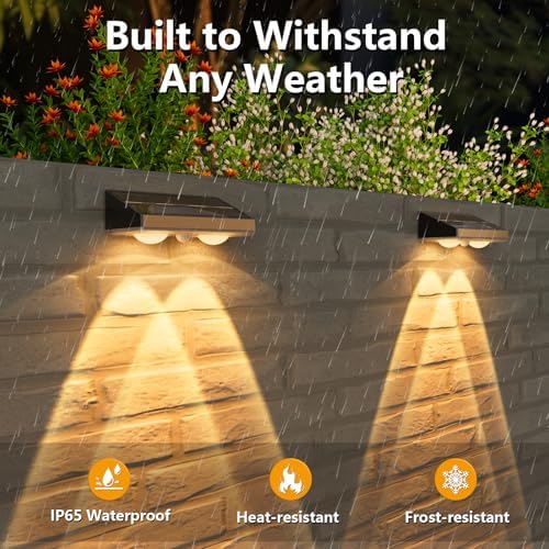 NIORSUN Solar Fence Lights,16 Pack Solars Deck Light,Warm White Color,Outdoor Bulb Waterproof Led IP65,Power Patio Lamp with Lenses for Outside/Backyard/Railing/Yard(Black) - Image 4