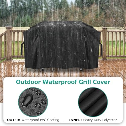 SunPatio Griddle Cover for Blackstone 36" Pro Series Grill Griddle, Outdoor Waterproof Flat Top Gas Grill Cover 70 Inch, All Weather Protection Cooking Station Grilling Protector, Black - Image 3