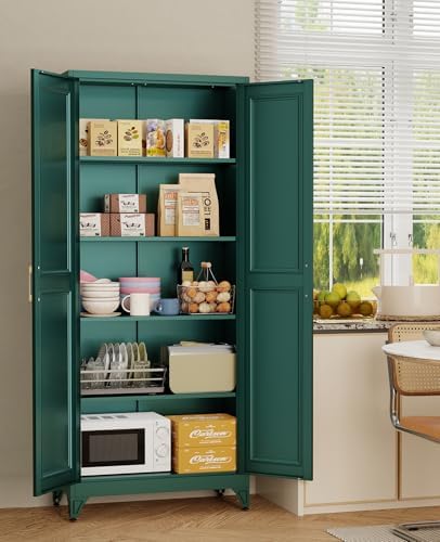 75"Kitchen Pantry Cabinet, Storage Cabinet with Doors and Shelves - Image 2