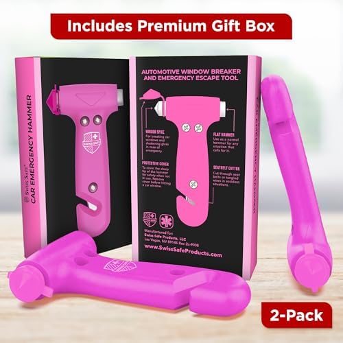 Swiss Safe Car Safety Hammer Window Breaker Tool with Seatbelt Cutter - Image 4