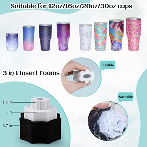 4 Arm Cup Turner for Crafts Tumbler,Multi Tumbler Spinner Machine Kit,Tumbler Turner DIY Glitter Epoxy Resin Tumblers (4X-Black) - Image 3