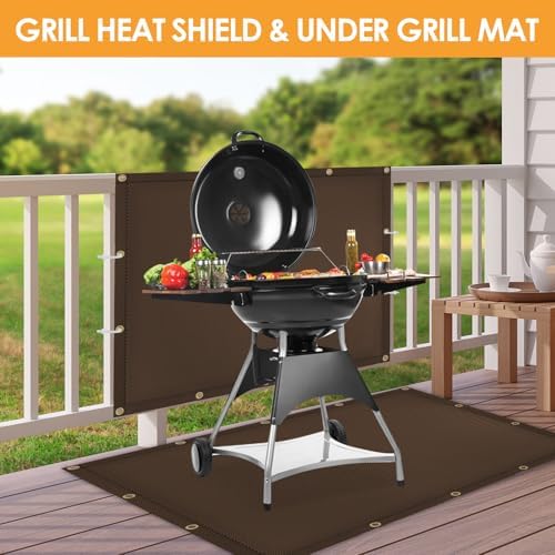 Fireproof Grill Heat Shield for Deck Railing/Wall, 4'x3', Brown - Image 4