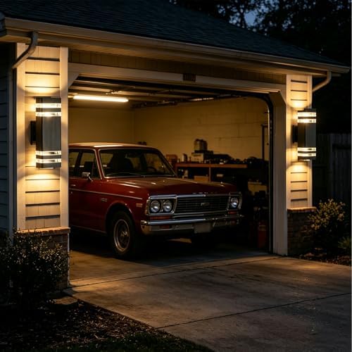 Black Exterior Lighting Fixtures LED Porch Lights Outdoor Sconce Waterproof - Image 2