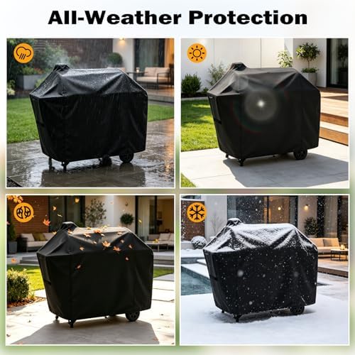 Grill Cover for Nexgrill 29 Barrel Offset Charcoal Smoker Grill - Image 5