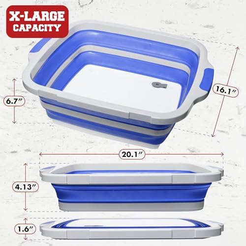KITCHEN PERFECTION Collapsible XL Smoker & BBQ Prep Tub with Locking Lid - Image 3