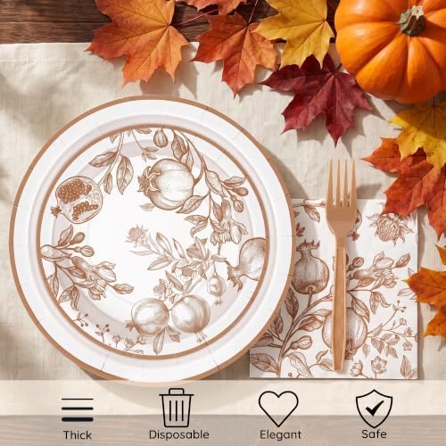 100 Pcs Disposable Pomegranate Tableware Set for 25 Guests - Image 5