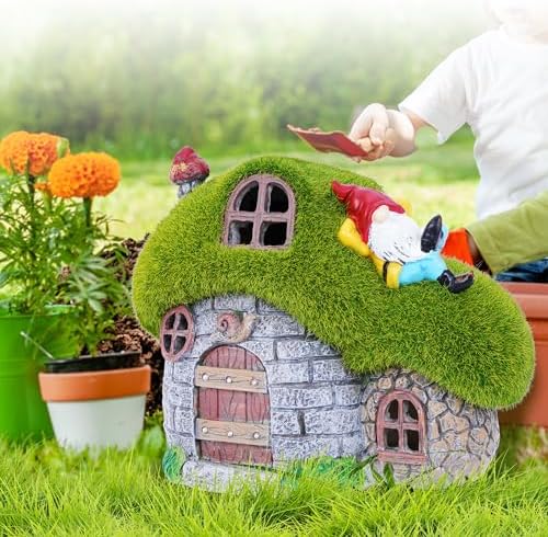House Garden Statues with Solar Lights - Image 5