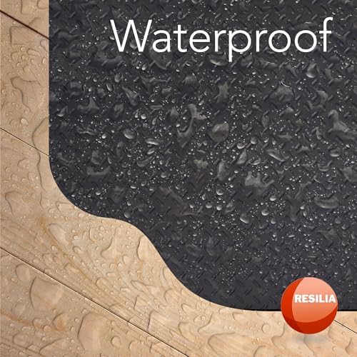 RESILIA Large Under Grill Mat – Heavy Duty, Reusable Outdoor Floor Protector Mats for Deck, Patio, & Garage – 72 Inch x 48 Inch with 12 Inch Splatter Protection Lip, Black Orange Peel, Made in the USA - Image 5