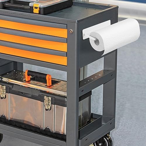 Magnetic Paper Towel Holder,White Towel Bar Rack for Refrigerator BBQ Grills Griddles Toolbox RVs Tailgates,Heavy Duty Strong Magnet Backing,12”(L) x 3”(H),Fit Most US Paper Roll - Image 6