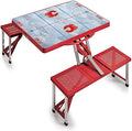 NHL New Jersey Devils Portable Folding Picnic Table with Seating for 4 by PicnicTimeFamilyofBrands