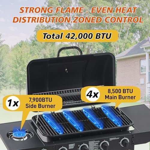 4 Burner Gas Grills, Outdoor Cooking Propane Gas Grills (4 Burner) - Image 6