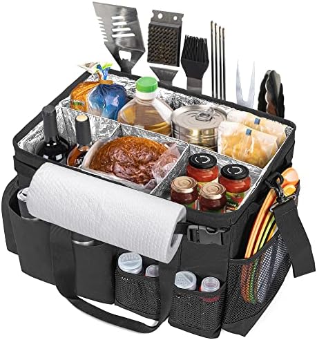 HODRANT Large Grill Utensil Caddy with Paper Towel Holder for Cook Supplies by HODRANT
