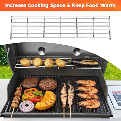 QuliMetal SUS304 Warming Rack for Weber Genesis II 300 Series Grill - Image 6