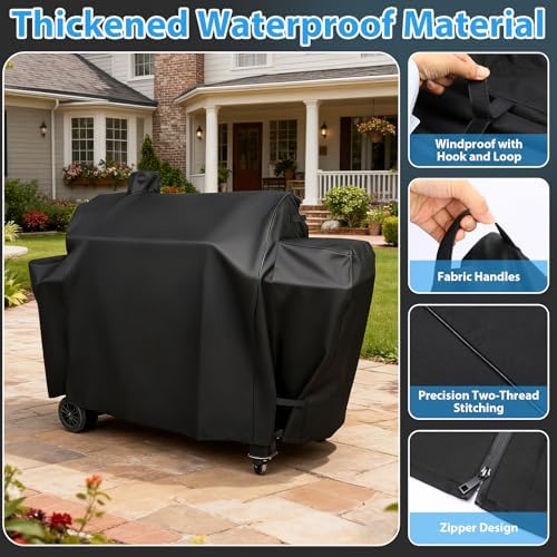 Utheer Grill Cover for Pit Boss PB1230 Combo Grill, 600D Waterproof - Image 3