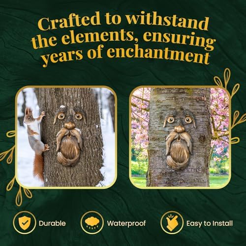 Tree Poetry Tree Faces Decor Outdoor – Bird Feeder, Weatherproof Resin - Image 3