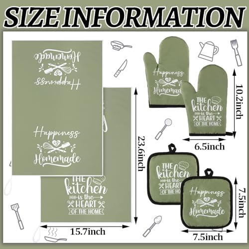 Sratte 6 Pcs Kitchen Decor Accessories Set, Kitchen, Green - Image 4