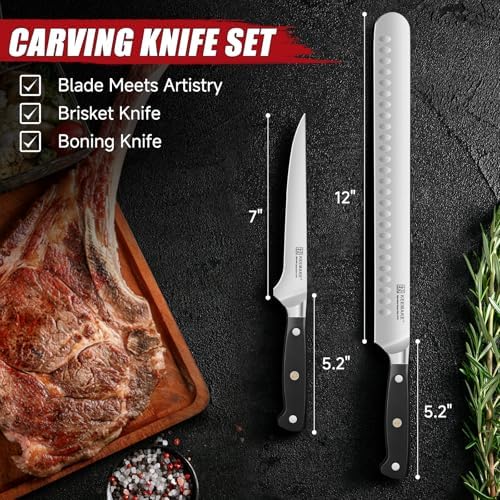 KEEMAKE Carving Knife Set, Brisket Slicing Knife & Boning Knife For Meat - Image 5