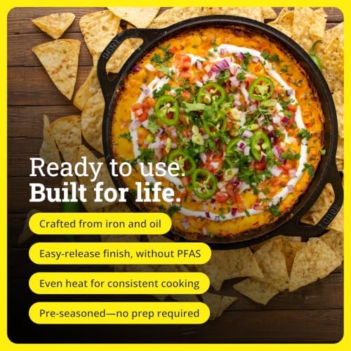 Lodge Cast Iron Double Dutch Oven, 2-in-1 Pot and Skillet Combo, 5 Quart - Image 2
