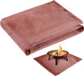 Fire Pit Mat, 37.8"x 39.4" Fireproof Blanket for Under Fire Pit, Brown by PAMASE