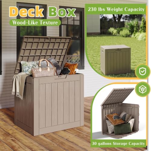 ROJIK 50 Gallon Deck Boxes Outdoor Waterproof Storage Box, Black - Image 7