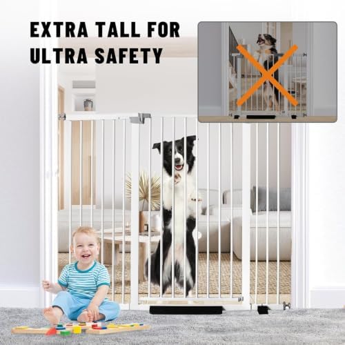 Rgqphantom 41" Tall Safety Pet Gate,Adjustable 29.92"-57.48" Wide(White) - Image 2