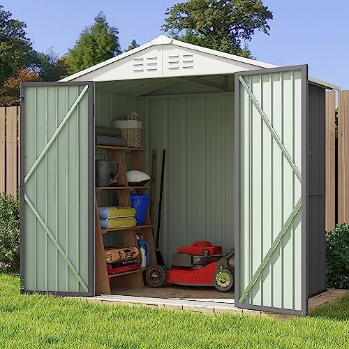 Patiowell 6x4 FT Outdoor Storage Shed, Metal Outdoor Sheds with Vents&Lock - Image 3