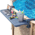 POOLHACKER Swim-Up Poolside Bar for Above-Ground Round Pools, Phantom Gray by POOLHACKER