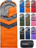MalloMe Sleeping Bags for Adults Cold Weather & Warm - Backpacking Camping Sleeping Bag for Kids 10-12, Girls, Boys - Lightweight Compact Camping Essentials Gear Accessories Hiking Sleep Must Haves by MalloMe