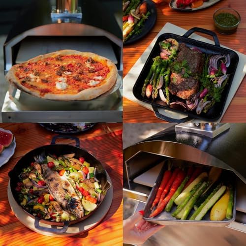 Stoke Wood Fired Outdoor Pizza Oven - Portable Stainless Steel Pizza Grill, Wood Pellet Outdoor Cooking Pizza Maker, Backyard Pizza Ovens For Authentic Stone Baked Pizzas - Black 13"inches - Image 6